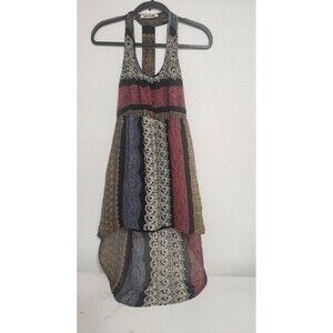 mystic womens juinors dress size Small sleeveless open back shorter colorful